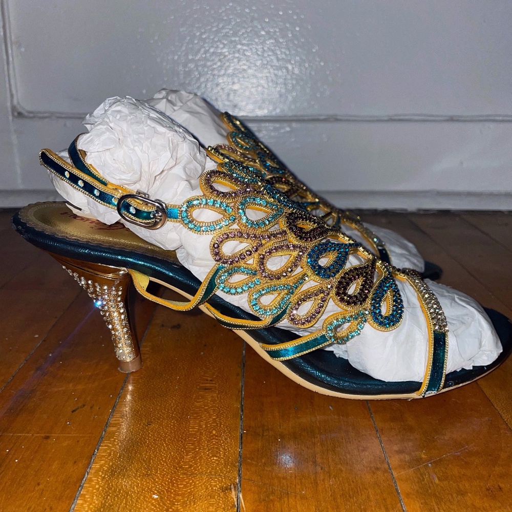 Shiny Peacock Heels